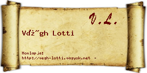 Végh Lotti névjegykártya
