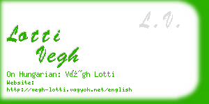 lotti vegh business card